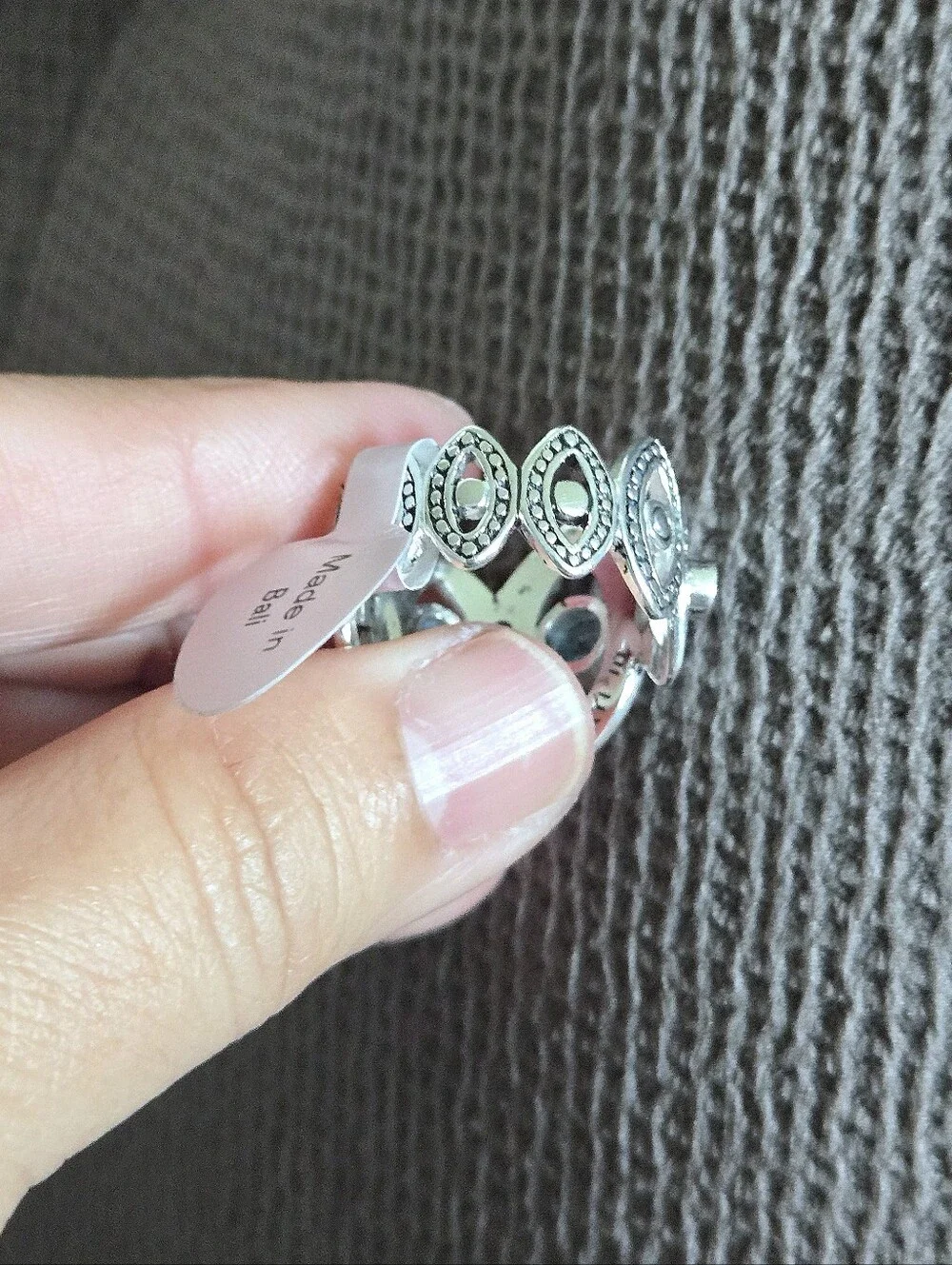 Athra Trading Inc. (ATI) Silver🤍 Ring💍 with Evil Eyes🧿 and Sky Blue🩵 Topaz